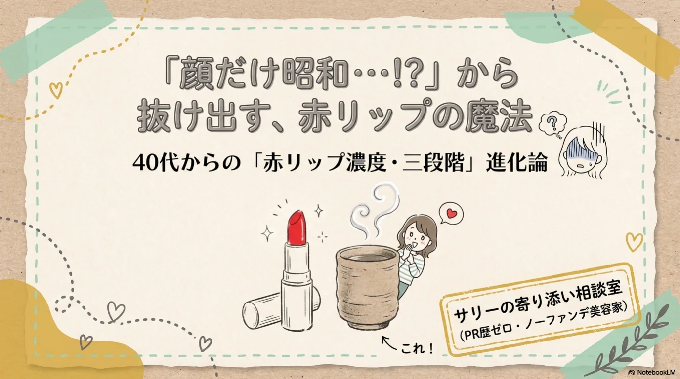 赤リップ濃度三段階のイメージ
