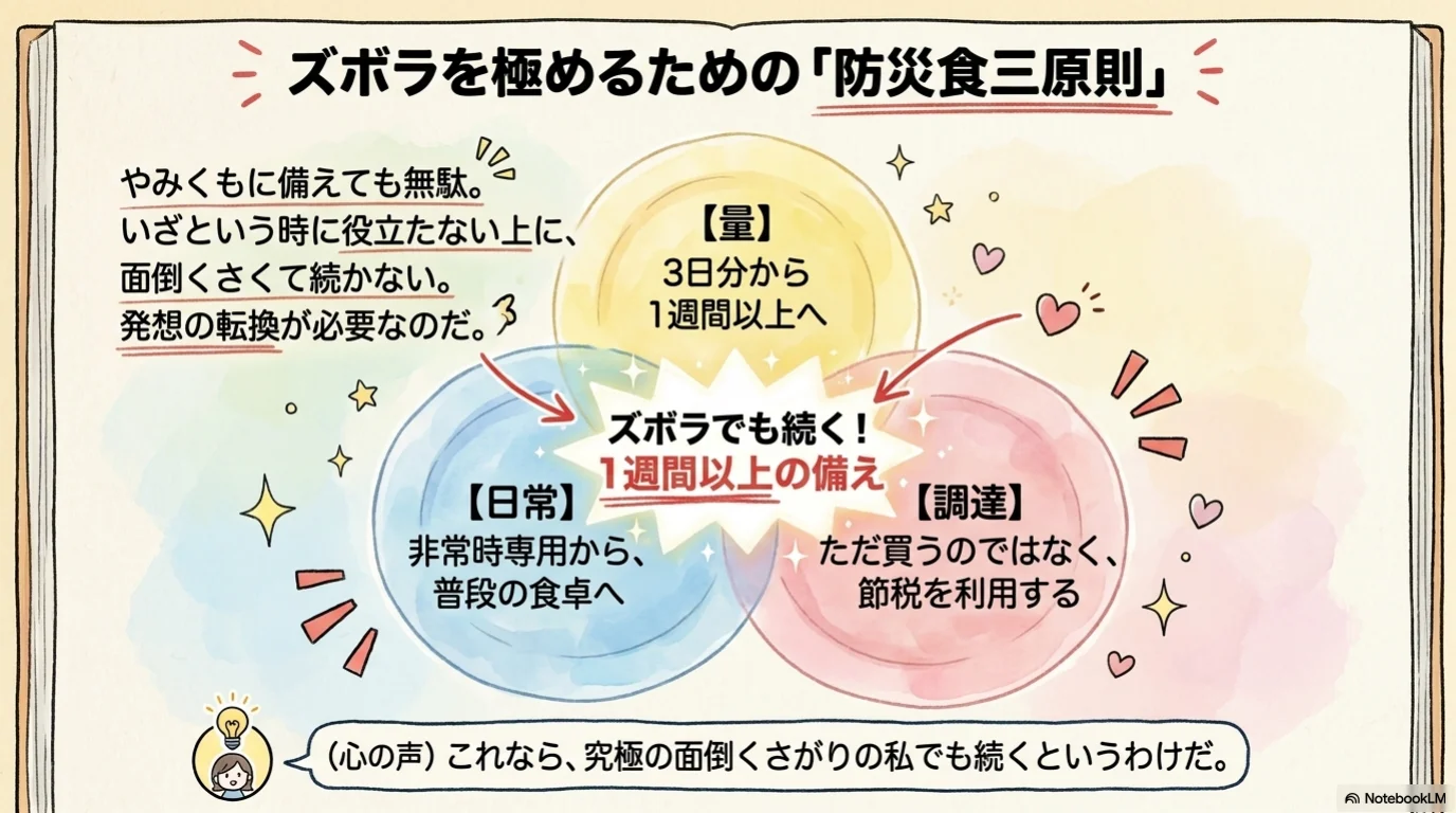 防災食三原則 解説図（3）