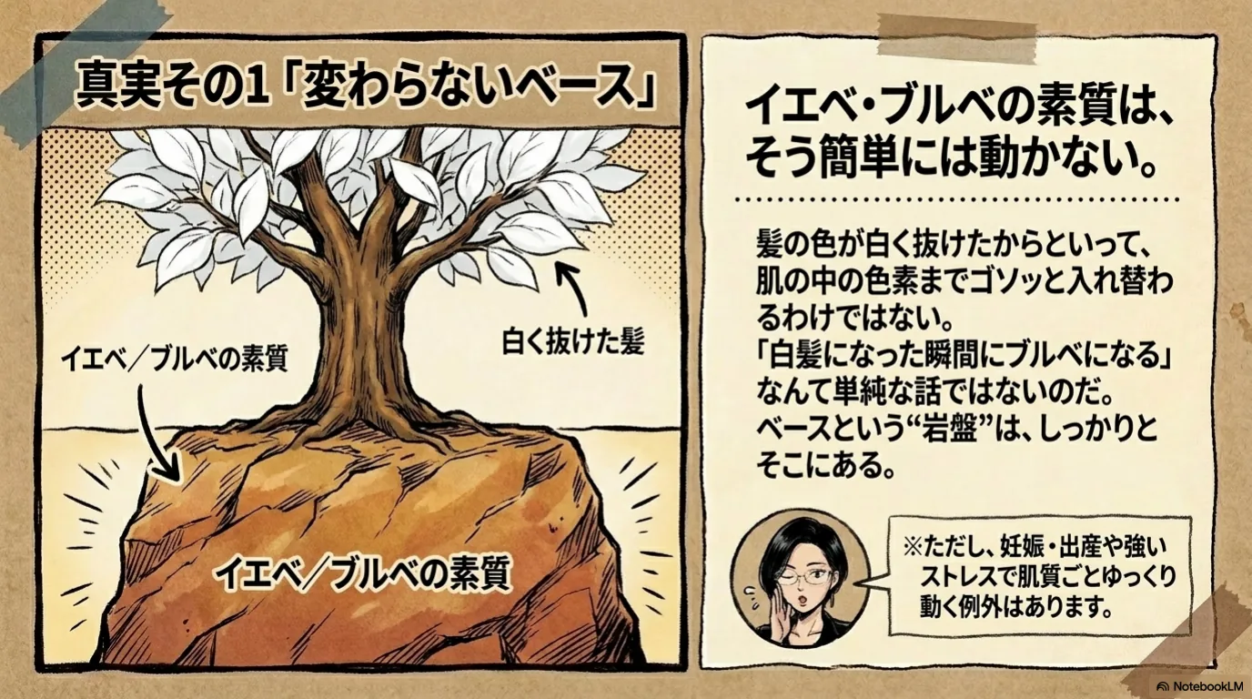 グレイヘア色三真実の全体像イラスト