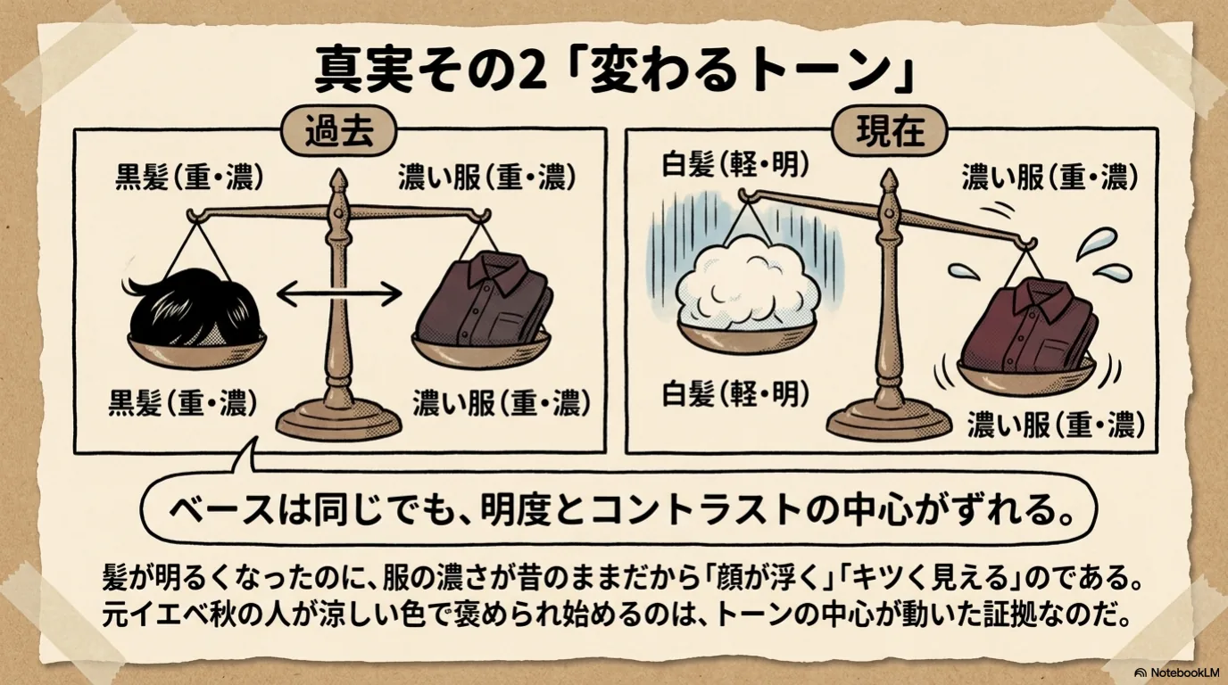 第一の真実「変わらないベース」を木にたとえたイラスト