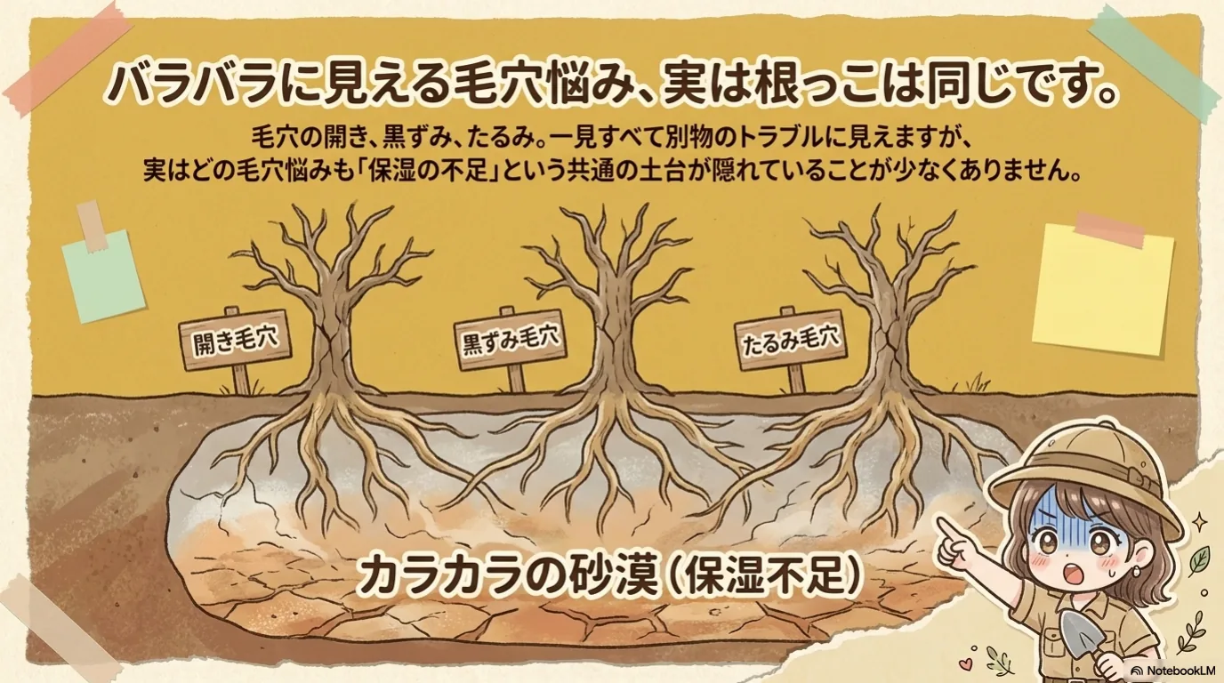 毛穴の4タイプと保湿（3）