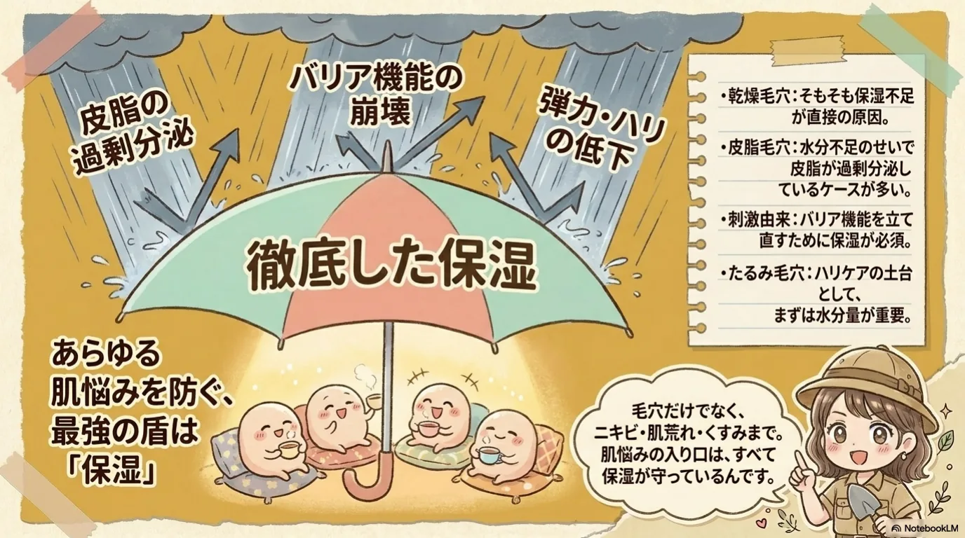 毛穴の4タイプと保湿（5）