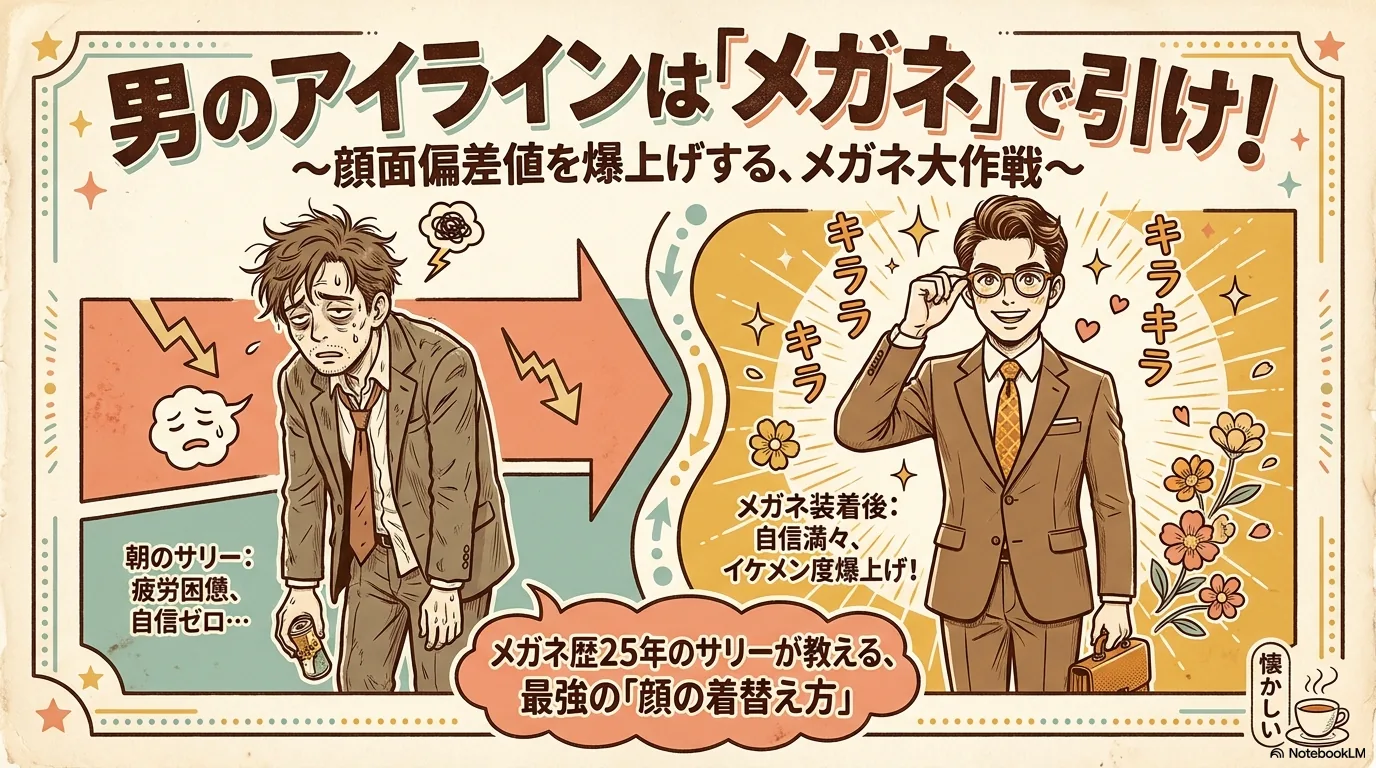 メンズのメガネ選び