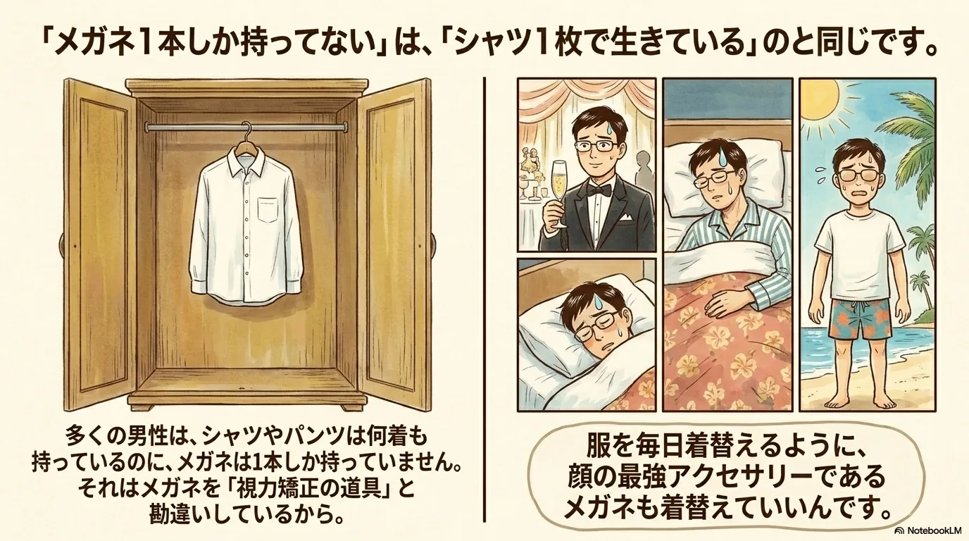 オレンジ系カラーレンズで目の下の影を中和