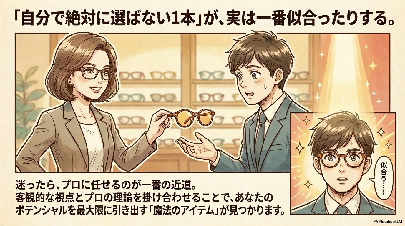 メガネとコーディネートを揃える