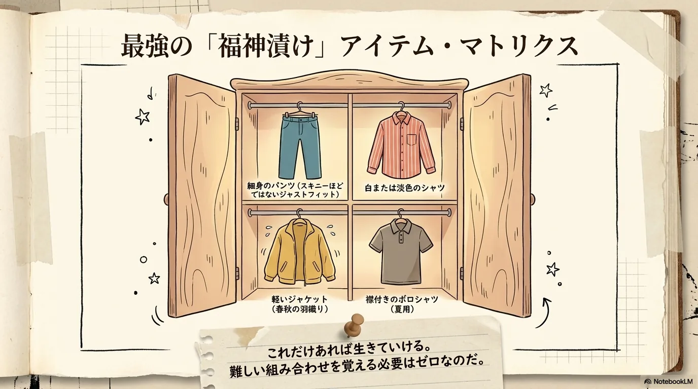 控えめなアクセントを一箇所に絞るイメージ