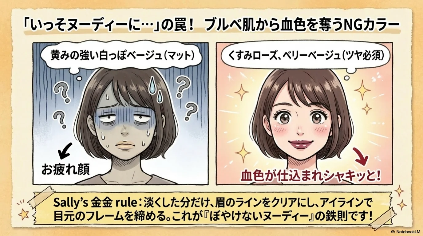 赤リップ卒業三段階の解説イラスト（10）