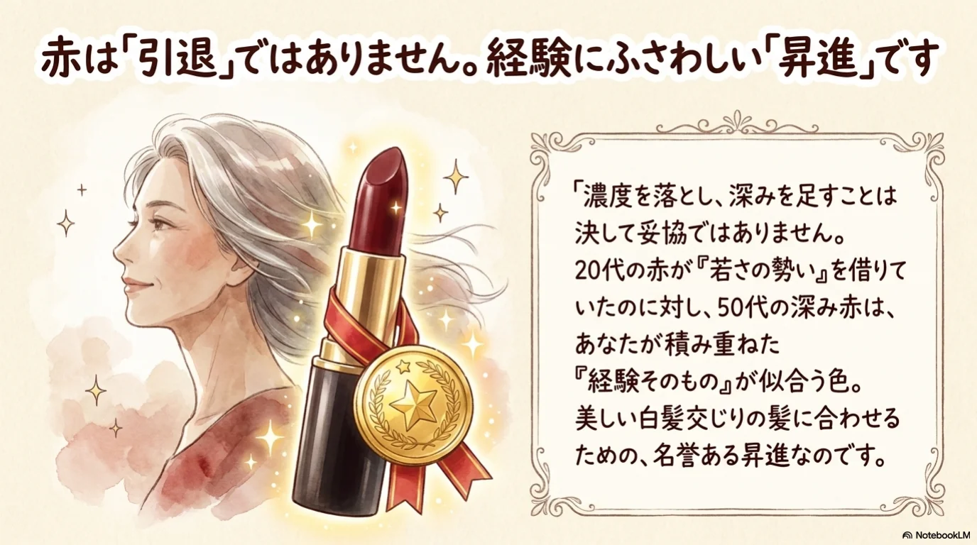 赤リップ卒業三段階の解説イラスト（13）