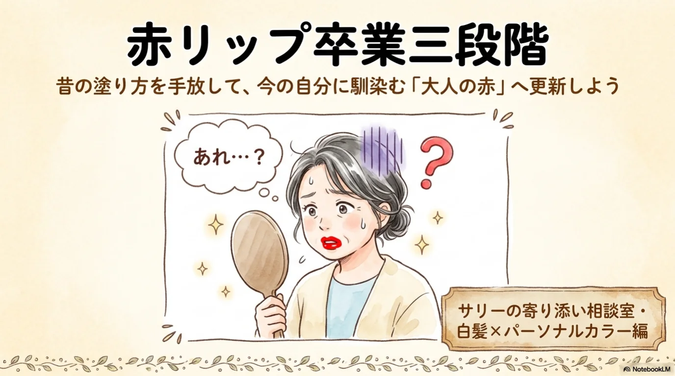 赤リップ卒業三段階のイメージ