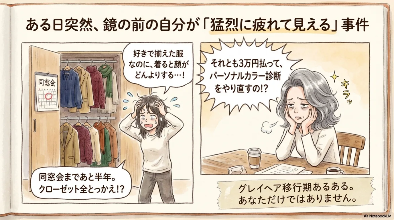 白髪を活かしたら服が似合わなくなった（2）