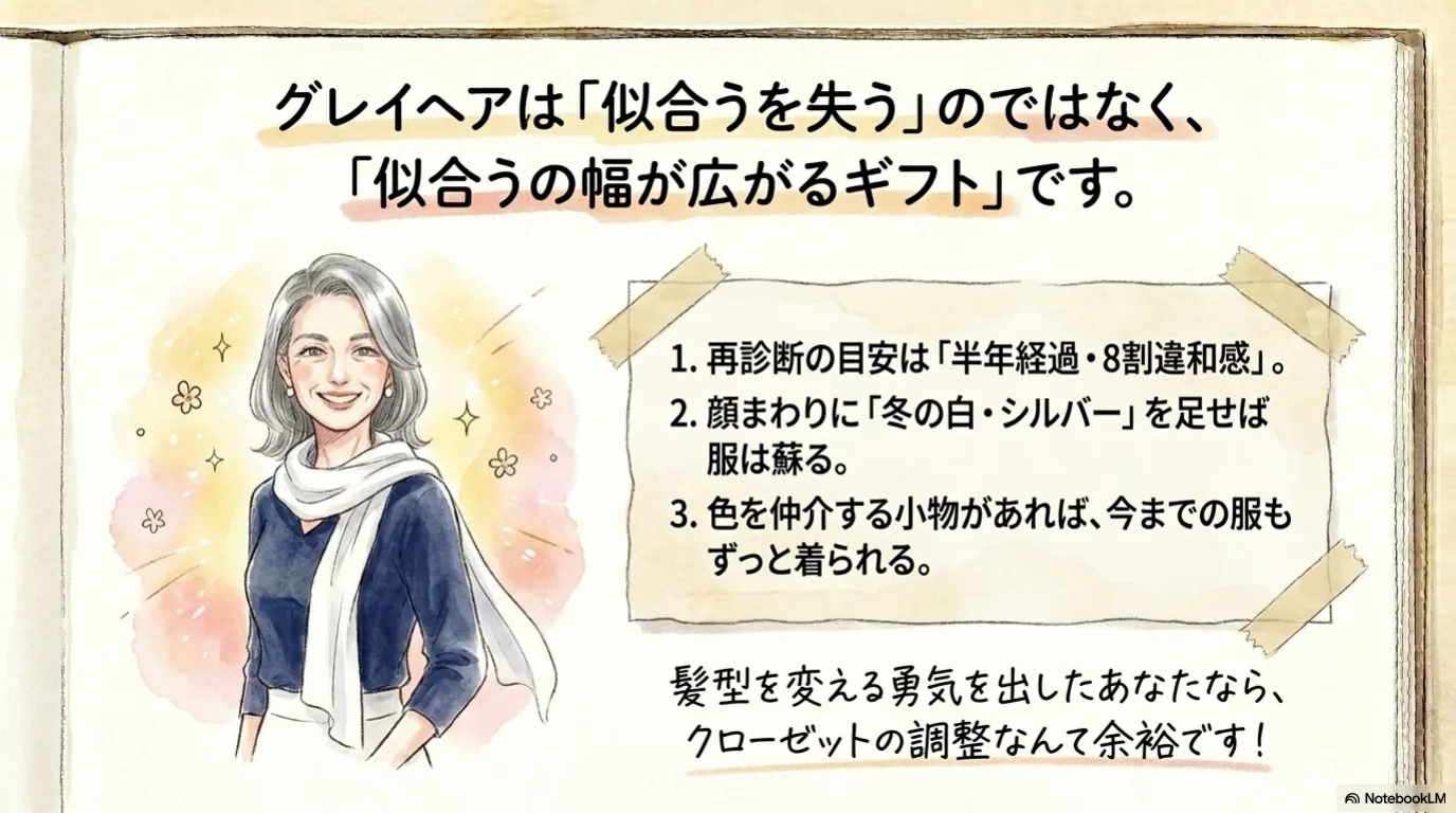 白髪を活かしたら服が似合わなくなった（14）