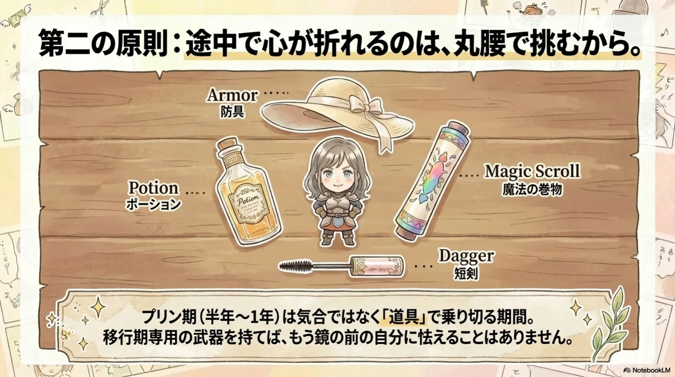 白髪卒業三原則の解説イラスト（7）