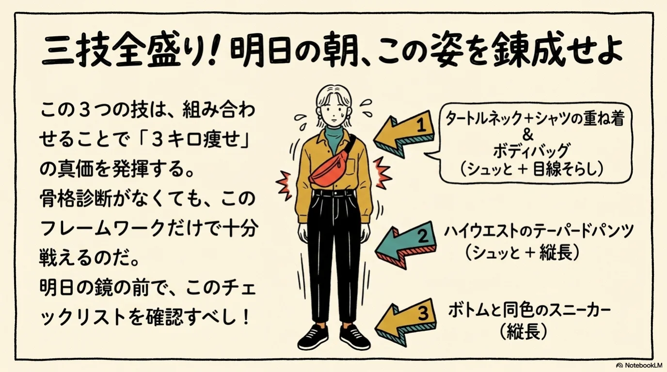 痩せ見え三技（10）