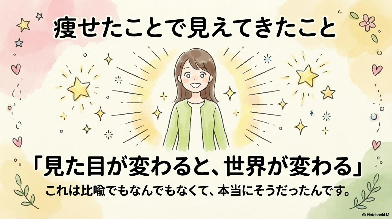 痩せたことで見えてきたこと。見た目が変わると、世界が変わる。